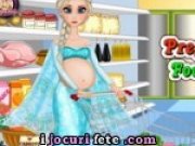 Printesa Elsa insarcinata la cumparaturi de alimente