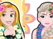 Elsa si Rapunzel in Hawaii