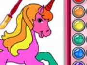 Carte de colorat cu unicorni