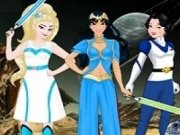Elsa, Jasmine si Alba ca Zapada calatorie in spatiu