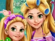 Machiaj pentru Rapunzel si fetita ei