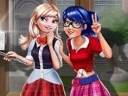 Elsa și Ladybug colege la facultate
